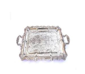 Plateau de service décoratif en laiton en métal gaufré fait à la main vaisselle pour salle à manger cuisine événements de mariage usage domestique-approvisionnement en gros - Product Image 1