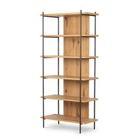 Étagère murale pour bibliothèque en bois et métal pour bureau et usage domestique également utile pour la bibliothèque support moderne pour tenir