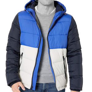 Vestes matelassées pour hommes Fabricant OEM Vêtements de ville à blocs de couleurs Manteau matelassé chaud Vêtements d'extérieur d'hiver Veste matelassée pour hommes - Product Image 4