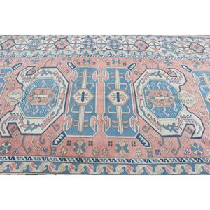 Tapis turc vintage surdimensionné 6,9x13,5 pi (210x412 cm), tapis bleu patchwork - Product Image 5