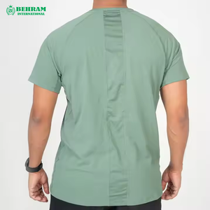เสื้อยืดโอเวอร์ไซส์ผ้าฝ้าย 100% พิมพ์โลโก้ตามสั่ง สำหรับผู้ชาย ออกกำลังกาย ฟิตเนส เพาะกาย ทรงหลวม สั่งพิมพ์ลายได้ - Product Image 5