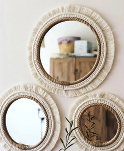 Custom Color and Size Wall <b>Mirror</b>, Macrame <b>Mirror</b>, Boho Decor - Product Image 2