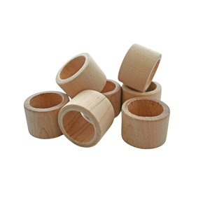 Servilletero de madera, accesorios de decoración de mesa, servilletero para forma redonda y color madera natural - Product Image 6