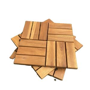 Baldosas de Madera de Acacia de Vietnam, Antideslizantes, Impermeables, Acabado Mate, Superficie Aceitada, Diseño Contemporáneo, Encaje Entrecruzado - Product Image 1