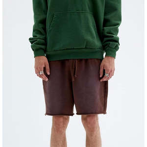 Pantalones cortos lavados con ácido y sol descolorido para hombre al por mayor personalizados pantalones cortos lavados con ácido y sudor para hombre vintage de rizo francés de gran tamaño de la mejor calidad - Product Image 3