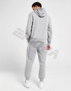 Conjunto de chándal Jogger personalizado de alta calidad para hombre, pantalones de chándal grises transpirables y Sudadera con capucha, estilo informal Unisex con logotipo personalizado - Product Image 5