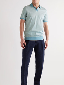 Camiseta Polo de Verano para Hombre, 100% Algodón, Logotipo Personalizado, Color Sólido, Manga Corta, Ajustada - Product Image 2