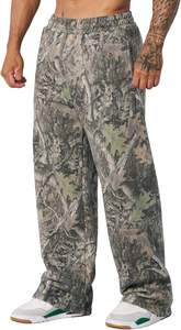 กางเกงวอร์มผู้ชายแบบมีแถบข้าง กางเกงจ็อกเกอร์ผู้ชาย เอวสองชั้น แฟชั่นสตรีท กางเกงวอร์มทรงหลวม - Product Image 5