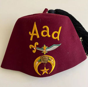 Vintage Shriners masón Fez granate gorra sombrero borla masones sombrero masónico - Product Image 2