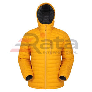 Veste bouffante en toile compressible de haute qualité pour hommes manteau d'hiver à capuche à col montant avec caractéristiques de neige isolées - Product Image 1