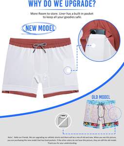 Custom Athletic Mesh <b>Shorts</b> <b>with</b> Compression Liner <b>Phone</b> <b>Pocket</b> Sporty Style for Workout Sports Fitness Gym Running Jogging - Product Image 2