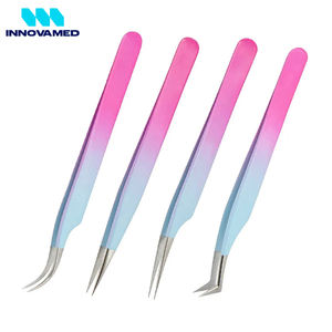 สร้างสรรค์ชุดแหนบต่อขนตาทรงตรง4ชิ้นพร้อมปลายแหลมอุปกรณ์เสริมความงามทำจากสเตนเลสสตีล - Product Image 2