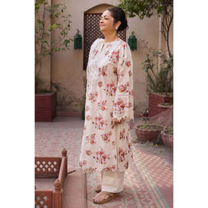 DN-62009 Traje de Muselina Estampado y Bordado de 3 Piezas con Dupatta Translúcida Bordada, Tallas XS a 6XL Disponibles para Eventos Diurnos - Product Image 1