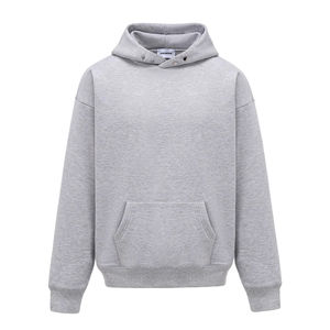 Sweat à capuche à fermeture éclair personnalisé 3D pour hommes Sweatshirts surdimensionnés en coton épais avec épaule tombante et logo brodé pour l'hiver - Product Image 1