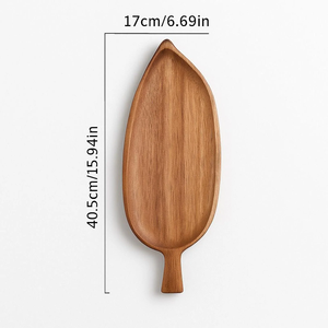Plateau de service rectangulaire en bois de qualité supérieure, écologique, durable, multifonctionnel, moderne, taille personnalisée pour la maison et la cuisine - Product Image 6