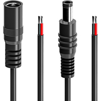 Câble Pigtail 5,5x2,1 mm Mâle-Femelle 12V DC 5A RF IP67 pour Caméra CCTV, PCB, FPC, Système Solaire UHF