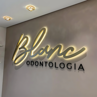 Panneaux muraux de bureau avec logo intérieur personnalisé Panneaux en acrylique avec lettres éclairées par LED Panneau d'affichage à LED