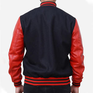 Logo personnalisé de haute qualité brodé College Baseball Letterman Varsity Jacket avec manches en cuir manches longues pour l'hiver - Product Image 6