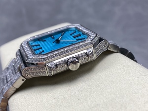 นาฬิกาคริสตัลแบบกลไกสุดหรูนาฬิกาข้อมือเพชร PP รูปดาวน้ำแข็งรูปตัวทีรูป330 5821จากโรงงานสีฟ้าอ่อน - Product Image 5