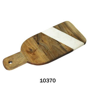Nouvelle planche à découper en marbre hexagone avec accent en bois pour la maison et les hôtels coupant les fabricants de planches plates en Inde - Product Image 4