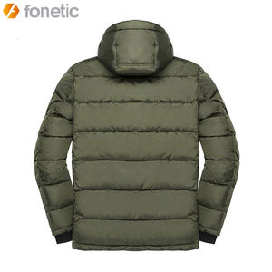 เสื้อแจ็คเก็ตบุขนหนานุ่มคุณภาพสูงสำหรับผู้ชาย บริการ OEM ผลิตภัณฑ์รักษ์โลก เนื้อผ้าบางเบา สวมใส่สบาย มีซิป ฮู้ดยาว คอตั้ง - Product Image 2