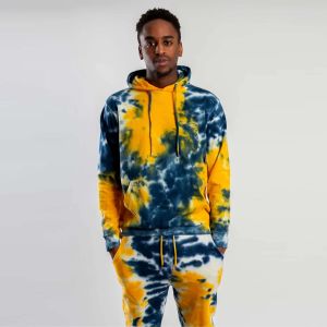 IOTA SPORTS Best Quality Men's Stylish <b>Tie</b> Dye Hooded Tracksuits Custom logo Embroidered <b>Polyester</b>/Cotton Fleece Printed - Product Image 1