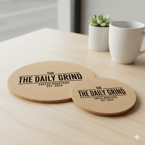 Posavasos de corcho Natural personalizables ecológicos, estilo moderno, redondo, 100mm, 8mm, resistente al calor, para bebidas, café en casa - Product Image 5