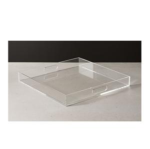 Plateau de service à thé en acrylique transparent pour le stockage des aliments, nouveau style pour la maison, l'hôtel, le service de desserts, les fruits, plateau de qualité supérieure, nouveau design - Product Image 4
