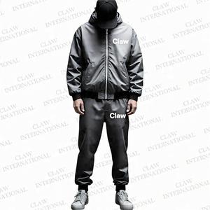 ชุดวอร์มผ้าไนล่อนสำหรับผู้ชายชุดกันลมและกางเกงสองชิ้นสำหรับกลางแจ้งงานตามสั่ง - Product Image 1