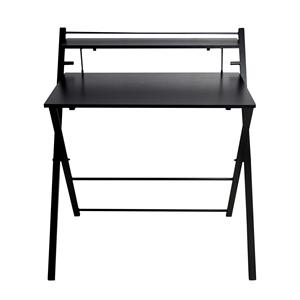 Escritorio de Computadora Compacto de Diseño Simple en Color Negro Well Home, 80x50x73.5cm - Product Image 1