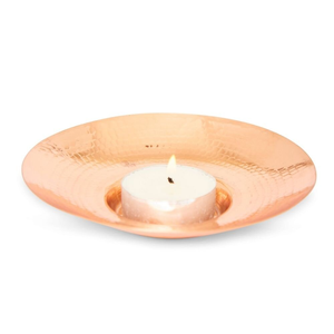 Bougeoir décoratif en cuivre de luxe bougeoirs présentoir de bougie et forme ronde et au meilleur prix - Product Image 1