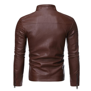 Best Quality Men's Winter Fashion Leather Jacket Slim Fit Casual Style Long XS Size Top Design <b>Fabric</b> Clothing jacket for men - Product Image 2