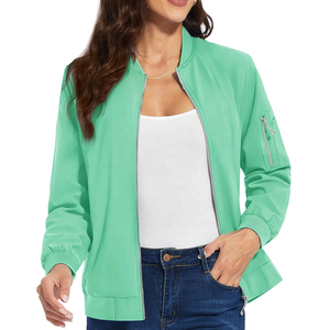 4 bolsillos cortavientos Streetwear Chaqueta ligera mujer Biker Bomber chaqueta con Señoras prendas de vestir abrigos de trabajo chaqueta Bomber - Product Image 2