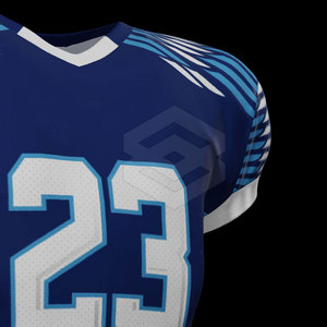 Uniforme de football américain de conception personnalisée de meilleure qualité à manches courtes 100% polyester vêtements d'entraînement respirants à séchage rapide - Product Image 6