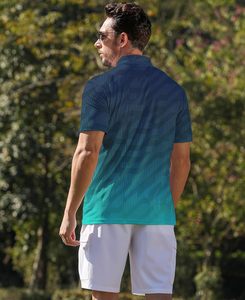 เสื้อโปโลสำหรับผู้ชายแห้งเร็วเสื้อโปโลแขนสั้นพิมพ์ลายลำลองระบายอากาศจากปากีสถานสำหรับฤดูร้อน - Product Image 3