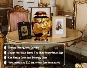 Brass Angel Urn for Ashes Red Urn for Human Angel of Comfort Urn for Adult Ashes Aluminium <b>funeral</b> <b>supplies</b> urns for human - Product Image 6