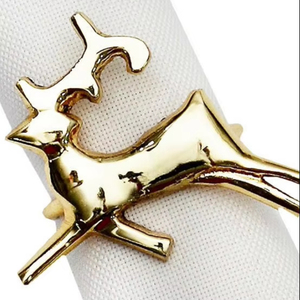 Ronds de serviette en laiton élégants avec motifs gravés à la main pour les repas formels - Product Image 1