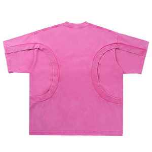 เสื้อยืดสำหรับผู้ชายทรงหลวมสไตล์สตรีทแวร์สำหรับผู้ชายเสื้อยืดผ้าฝ้าย100% พิมพ์โลโก้ตามสั่ง - Product Image 3