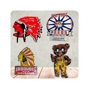 Logo personnalisé Vintage étain rétro métal signe plaqué porcelaine émail découpé planche sérigraphie artisanat cadeaux Anime brosse utilisée - Product Image 1