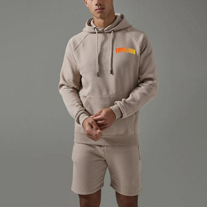 Survêtements courts à capuche en coton 100% pour hommes, impression sérigraphique personnalisée OEM, qualité supérieure, coupe régulière, deux pièces, été - Product Image 3
