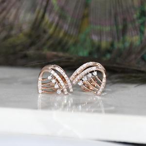 Boucles d'oreilles en diamant en or jaune véritable de luxe 18Kt 2g-2.6g Minimaliste IGI Certifié Brillant Cut Naturel Femmes Tous les jours VDS - Product Image 6