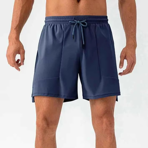 <b>Men's</b> Summer Casual <b>Shorts</b> Large Size Pure Cotton Solid Color Worsted Anti-Wrinkle Breathable Elastic Waist Mid Knitted - Product Image 4