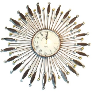 Best Selling Iron <b>Clock</b> <b>Wall</b> Art Hotel Home Office Bedroom Handmade <b>Decorative</b> Geometric Floral Design Luxury Metal <b>Wall</b> - Product Image 1
