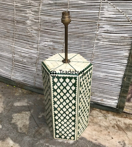 Handcrafted Modern Bone Inlay LED <b>Lamp</b> with E26 Base AC Powered Eco-Friendly for Home Decor Hotel Projects & Gifting-Tradebyd - Product Image 1