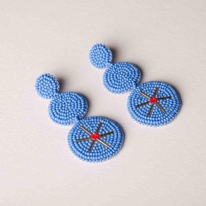 Bordado pendiente cuentas hechas a mano Material de cuentas para fiesta mujeres adornado joyería artesanía al por mayor de La India - Product Image 5