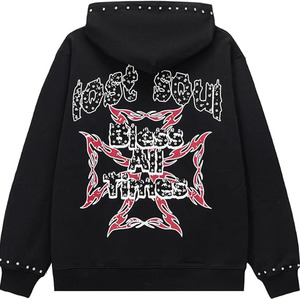 2025/2026 Men's <b>Black</b> Classic Pullover Hoodie-100% Cotton <b>Fleece</b> Winter Plain Dyed for Everyday Casual Wear - Product Image 1