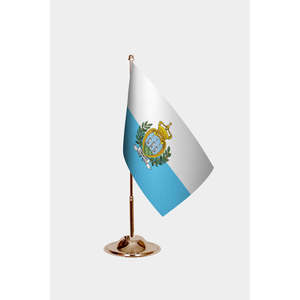 Drapeaux de bureau Saint-Martin avec impression numérique, mât en aluminium, élégants et stylés pour votre espace de travail - Product Image 2