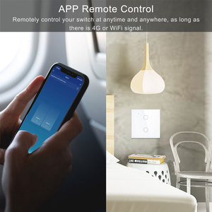 Interrupteur mural intelligent de haute qualité, sans neutre requis, compatible <span class=keywords><strong>Alexa</strong></span> Google Home, panneau de commande tactile Wi-Fi pour éclairage PST-TY-E2 - Product Image 4