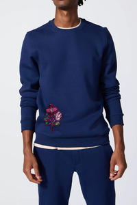 Sweat-shirt respirant à col rond pour hommes Pull de luxe 100% sweat-shirt classique en coton doux avec logo personnalisé - Product Image 5