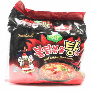 Samyang Buldak Ramen, สตูว์ประเภทรสไก่ร้อน (5แพ็ค) - Product Image 1
